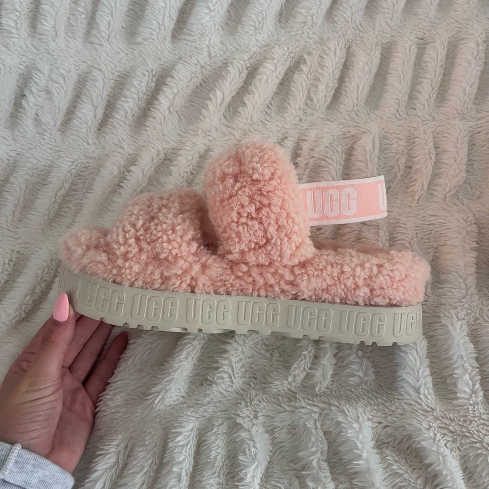 Ugg Light Pink Platform Slippers - image 5